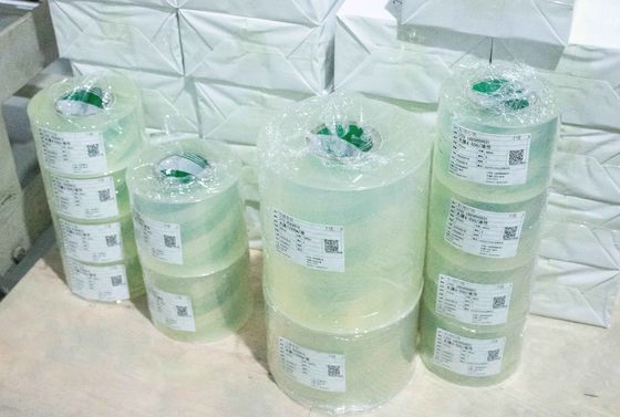 Akrylklebstoff Kleberrollen Etikettematerialien BOPP Transparente Folie extra klebrig