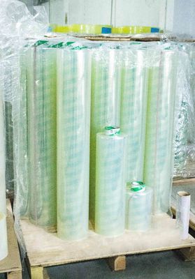 Akrylklebstoff Kleberrollen Etikettematerialien BOPP Transparente Folie extra klebrig