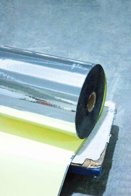 Licht Silber PET Leerfarbstoff Selbstklebstoff Etikett Materialien Ölklebstoff Aufkleber Rollenart