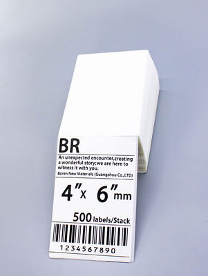 Einfache Anwendung 4x6 Thermal Etikett Aufkleber für Etiketten