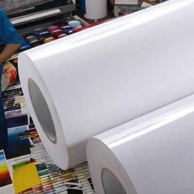 Druckmaterialien Papier mit dauerhaftem Klebstoff und transparenter PET-Folien