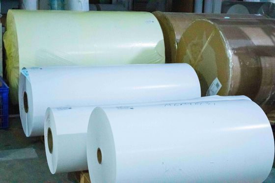 Druckmaterialien Papier mit dauerhaftem Klebstoff und transparenter PET-Folien