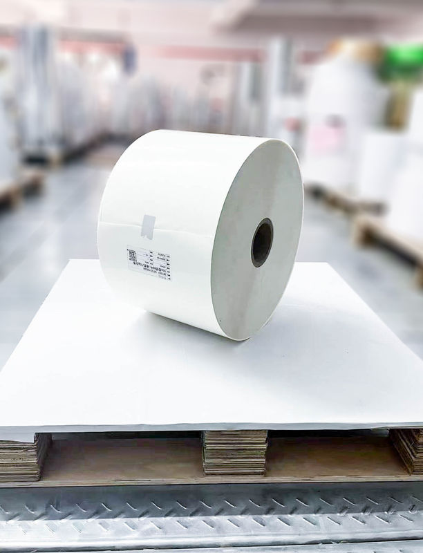 Milchige PE-Kennzeichnung Material Rollpapier Acrylklebstoff
