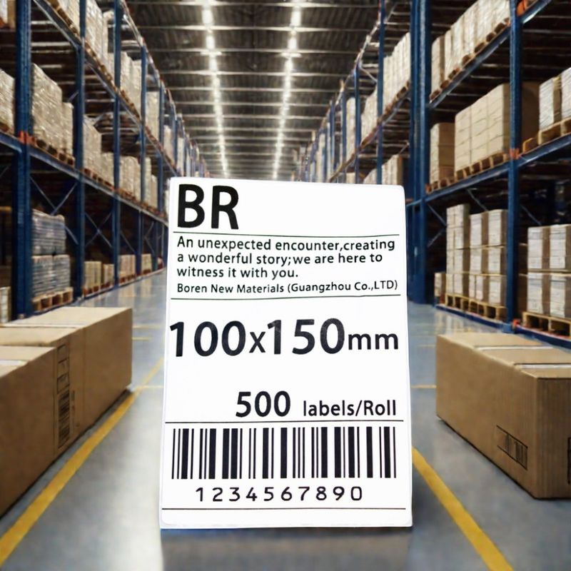 100x150 Größe Logistik- und Expressblatt 50*37*24mm Boxgröße für Verpackungsetiketten