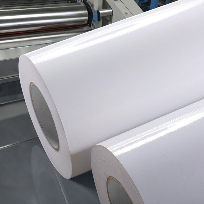 80 g Papieretikettmaterial mit universellem Heißschmelzklebstoff und weißem Glaspapier